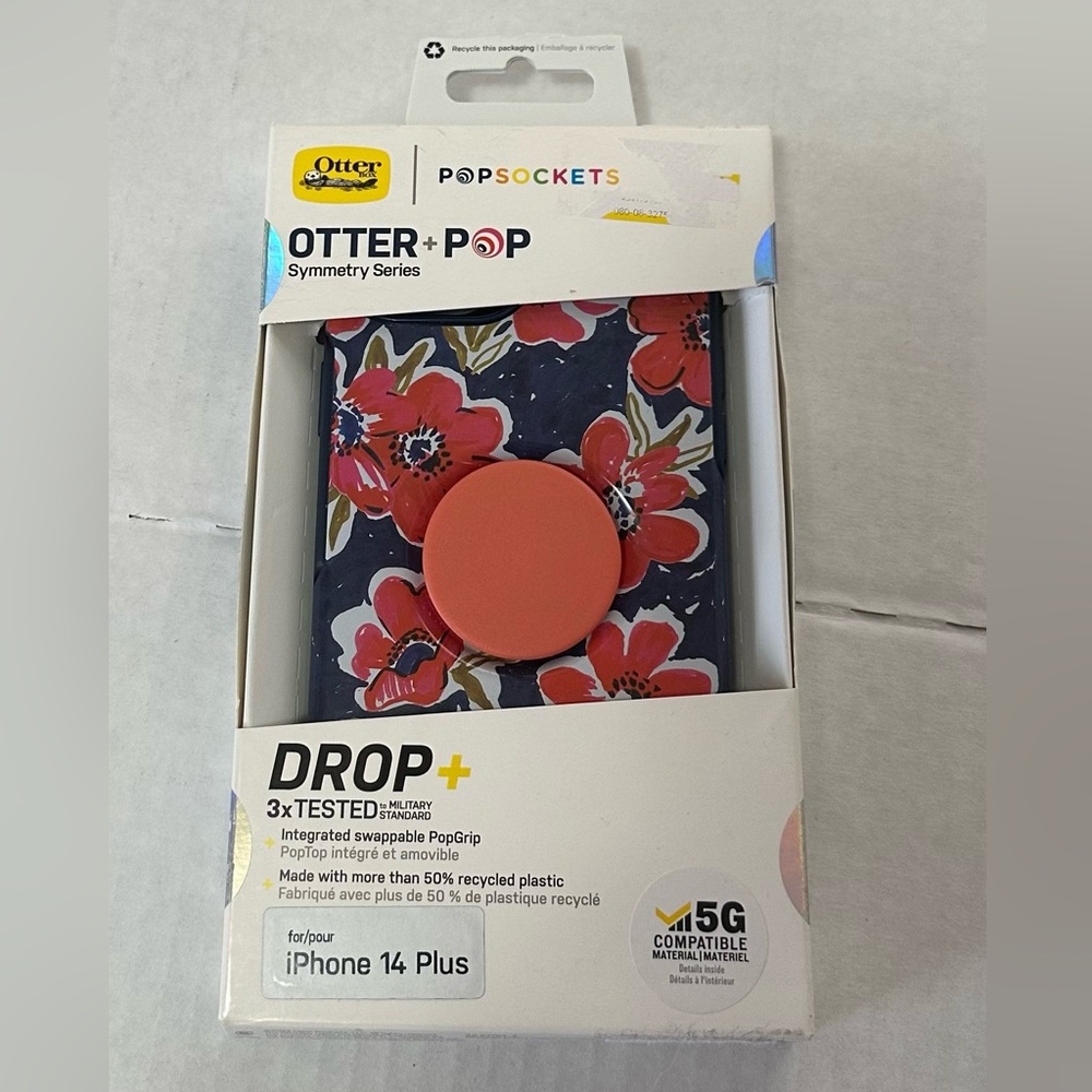 OtterBox Ottter + Pop Symmetry Series phone case for iPhone 14 Plus. Open box.
